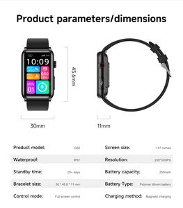 COFIT Smartwatch AMOLED-Display Silikonarmband Kunststoffgehäuse Android Anrufannahme Wecker Anruferinnerung Bewegungsmesser IP67 - Product Image 4
