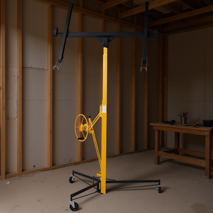 Lève-panneaux pour cloisons sèches, 11 pieds, acier, commande manuelle par chaîne, pour levage de matériaux de construction - Product Image 2