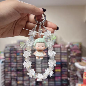 BUER Série Enfance 2026 Nouveaux accessoires automobiles : Breloques pour téléphone et sac, Porte-clés en métal, Perles de sangle en cristal, Lanière - Product Image 3