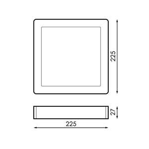 Pannello LED Quadrato 20W 6000K, Illuminazione Efficiente Ideale per Uffici, Case e Spazi Commerciali - Product Image 1