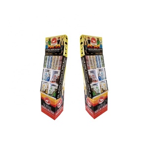 ชั้นวางสินค้าแบบตั้งพื้น ดีไซน์ใหม่ POP สำหรับอาหารแห้ง เนื้อวัวอบแห้ง ทำจากกระดาษลูกฟูก เหมาะสำหรับขนมขบเคี้ยว - Product Image 1