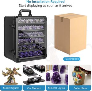 Étui de transport miniature, étui de rangement miniature avec 6 plateaux, vitrine de présentation et de transport pour figurines d'<span class=keywords><strong>action</strong></span> - Product Image 3