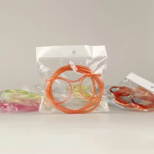 <b>Straw</b> Glasses Funny Soft PVC Glasses Flexible Drinking <b>Straws</b> Kids Party Supplies Bar Supplies Creativity Toy Kids Gift - Product Image 4