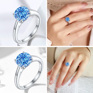 Joyería fina, joyería de plata 925, anillo de dedo, joyería chapada <span class=keywords><strong>en</strong></span> <span class=keywords><strong>rodio</strong></span> para mujer, bisutería sin deslustre para boda, fiesta de compromiso - Product Image 6