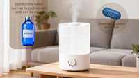 Humidificateur d'air ultrasonique à brume fraîche de haute qualité, blanc, 4L, aromathérapie, pour la maison, les chambres, utilisation portable à la maison et en voiture