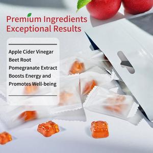 Gommes de vinaigre de cidre de pomme de haute qualité avec <span class=keywords><strong>jus</strong></span> de betterave et <span class=keywords><strong>jus</strong></span> de grenade, bénéfiques pour la santé cardiaque, favorisent les antioxydants, 60 unités - Product Image 4