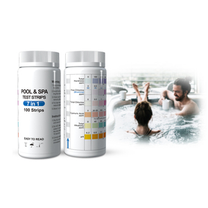 Échantillon gratuit Facile à lire Facile à utiliser Bandelettes de test 7-en-1 pour piscine/spa/bain à remous Kit de test de la qualité de l'eau de piscine - Product Image 5