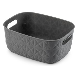 Cesta de plástico reciclado (26,5x19,5x11cm) SOFTEX Gris K258718 - Product Image 1