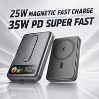 Batterie externe à charge rapide PD 35W 10000mAh avec contrôle de température intelligent NTC, écran TFT, type mini, magnétique sans fil