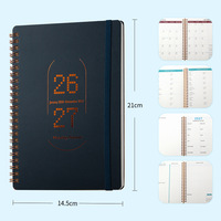 Cuaderno Espiral A5 de Cuero PU con Banda Elástica y Soporte para Bolígrafo, 100 Páginas Rayadas, Diario de Escritura, Regalo para Oficina, Escuela o Universidad