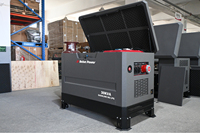 Générateur bi-carburant 15-30 KVA 4 cylindres, essence/gaz naturel, faible bruit, ATS, démarrage automatique, châssis en acier robuste, directement de l'usine