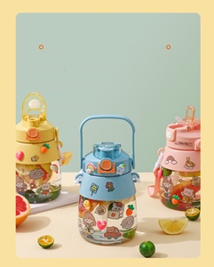 1000ml trẻ em lớn cô gái khả năng chịu nhiệt độ cao nhựa chống thả dễ thương thể thao và tập thể dục bụng lớn cup - Product Image 4