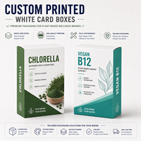 Boîte en carton FBB haute définition 300 g/m² pour l'emballage de compléments alimentaires de vitalité à base de Chlorella et de B12 végétalien