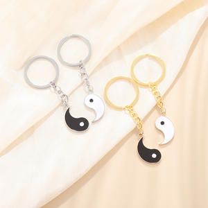 2 uds Tai Chi <span class=keywords><strong>Yin</strong></span> <span class=keywords><strong>Yang</strong></span> ocho trigramas colgante collares conjunto para pareja Color plata cadena a juego amante gargantilla <span class=keywords><strong>Collar</strong></span> regalo - Product Image 5