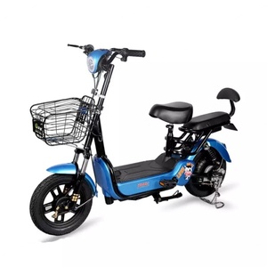 Bicicleta Eléctrica Urbana Económica de 14 Pulgadas y 48v, Bicicleta Eléctrica de 2 Plazas, 350w - Product Image 1