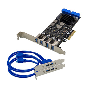 Sunweit st660factory trong kho PCI-E X4 USB3.1 Gen2 20 gam/giây tự điện <span class=keywords><strong>PCIe</strong></span> 4 cổng xây dựng trong thẻ với 4 cổng bên ngoài thêm vào thẻ - Product Image 2