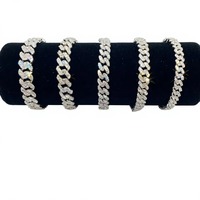 Bracelet en moissanite diamantée, best-seller, pour hommes et femmes, élégant accessoire de mode pour mariages et fêtes, disponible à la vente