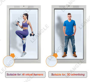 Layar Sentuh Interaktif 86 Inci Kotak Layar <span class=keywords><strong>LCD</strong></span> Transparan 3D 4K Signage Digital Iklan Kustom dengan Mikrofon dan Kamera - Product Image 6