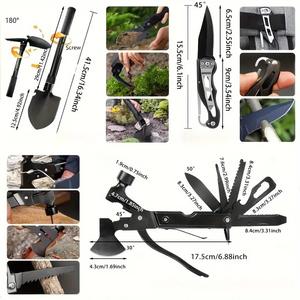 Kit de Herramientas de Supervivencia Multifuncional <span class=keywords><strong>para</strong></span> Exteriores y Primeros Auxilios con Mango Recto - Suministros de Emergencia <span class=keywords><strong>para</strong></span> Automóvil - Product Image 2
