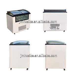 <span class=keywords><strong>Vitrina</strong></span> Exhibidora de Gelato, Refrigerador Comercial para Paletas Heladas, 10/12/16 Bandejas, Tapa de Vidrio Transparente, Puerta Corredera, Congelador para Paletas - Product Image 3