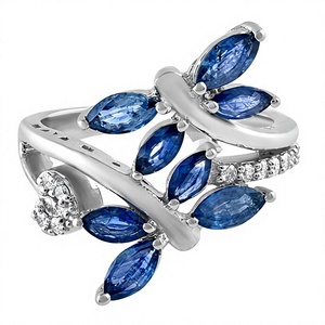 แหวนทับทิมธรรมชาติและเพชรในตัวเรือนเงินแท้ 925 - Product Image 5