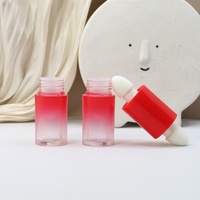 Tube de brillant à lèvres Yuecai 10 ml avec embout remplaçable, dégradé ombré, flacon vide pour blush liquide et gloss à lèvres 2-en-1, bouteille cosmétique en plastique