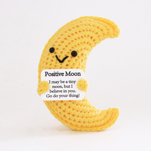Ornamenti all'Uncinetto a Forma di Stella e Luna Gialle, Prodotto Finito in Filato, Espressioni Divertenti, Carta <span class=keywords><strong>con</strong></span> Energia Positiva, Bambola Carina - Product Image 3