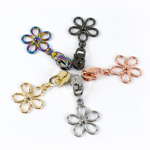 Meetee Zt028 5 # Nylon Dây Kéo May Mặc Phần Cứng May Phụ Kiện Sáng Tạo Mận Hoa <span class=keywords><strong>Puller</strong></span> Thay Thế Quần Áo Dây Kéo Thanh Trượt - Product Image 2