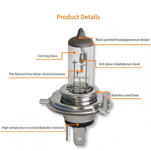 Hot bán xe <span class=keywords><strong>Halogen</strong></span> bóng đèn tự động đèn pha đèn H4 12V 60/55W Corning Glass <span class=keywords><strong>Halogen</strong></span> ánh sáng bóng đèn - Product Image 3