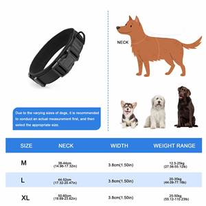 Collier de dressage tactique pour chien en nylon, couleur unie, style tendance, personnalisable, directement de l'usine - Product Image 2