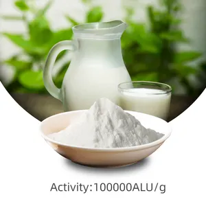 Lactasa de grado alimenticio de fábrica de China 100,000ALU/G para lactasa ácida de leche en polvo CAS 9031-11-2/enzima beta galactosidasa de grado alimenticio
