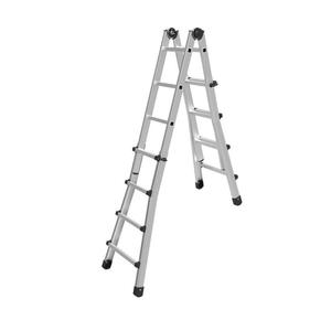 Échelle de plate-forme de travail télescopique noire 44 4.00 mètres 8 + 8 - Product Image 1