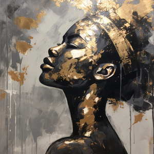 Décoration intérieure <span class=keywords><strong>moderne</strong></span> Beauté <span class=keywords><strong>africaine</strong></span> Impression sur toile Doré Noir Femmes Art mural Photos Toile Déco Décoration intérieure <span class=keywords><strong>moderne</strong></span> - Product Image 6