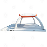 Plate-forme flottante gonflable de trampoline d'eau avec quai flottant d'île d'auvent