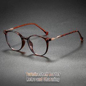 Nouvelles Lunettes 2026 Design Homme Femme Monture TR Ultralégère Métal Rond Anti-Lumière Bleue Verres Transparents Optiques pour Prescription - Product Image 1