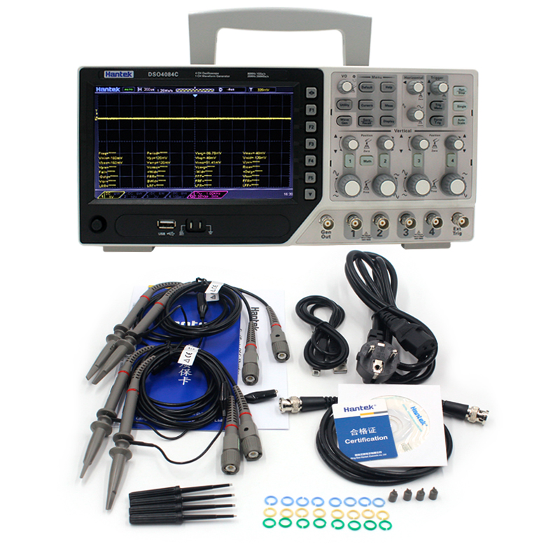 Hantek Dso4084c 80mhz 1gs/s 4ch Oscilloscope Range Generator Portatil Waveform Generator