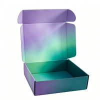 Boîtes d'expédition en carton ondulé écologiques imprimées avec dégradé de couleurs personnalisé, impression de logo, forme d'avion pour chaussures, vêtements, e-commerce