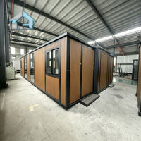 Maison préfabriquée pliable et extensible de 40 pieds, type conteneur, pour complexe hôtelier, glamping, logement d'appoint, bureau, villa, hôpital