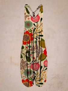 Boho Casual <strong>Jumpsuits</strong> Women Casual Floral Print Rompers Loose Plus <strong>Size</strong> Casual Sleeveless Strappy <strong>Jumpsuit</strong> Vintage Ethnic Style - Product Image 4