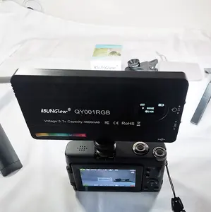 ポータブル4000 mAH充電式ライブストリーミングVlog製品ビデオ写真LEDビデオライトスタジオDSLRカメラフィルインライト