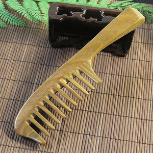 Green Sandalwood <b>Wide</b> Tooth <b>Comb</b> 20cm Handmade Massage Hair <b>Comb</b> For General Use - Product Image 2