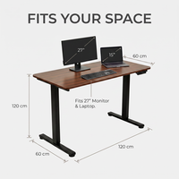 Bureau debout électrique intelligent en bois, moderne, modulaire, à moteur unique, réglable, avec panneau de commande, en vente