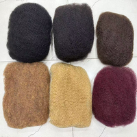 Extensions de cheveux vierges 100% naturels, type afro crépu, en vrac, pour tresses et dreadlocks au crochet, qualité 12A, origine vietnamienne, noir naturel, personnalisables