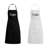Celemek memasak dapur restoran dengan logo kustom hadiah promosi iklan bisnis 100 celemek dapur dapat disesuaikan poliester