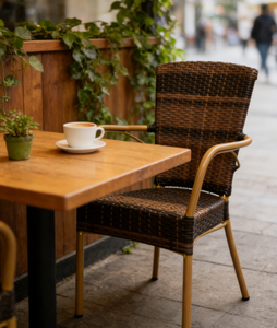 Yoshen cafe peacock <strong>chair</strong> <strong>aluminum</strong> <strong>bamboo</strong> garden rattan <strong>chair</strong> outdoor furniture <strong>aluminum</strong> with sling back <strong>chair</strong> no ys5606 - Product Image 4