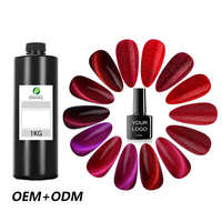 Vernis à ongles YDC Gel Rouge Réfracteur Effet Disco Cat Eye OEM Marque Privée Sans HEMA Paillettes UV Non Toxique LED Durcissement 30s Certifié MSDS
