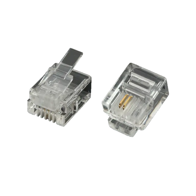 EXW High Quality RJ11 RJ12 Connector Plug 6P6C wire connector rj11 socket