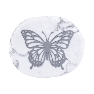 <span class=keywords><strong>Prix</strong></span> usine pierre précieuse howlite blanche pierre papillon motif de transfert UV pierre totem - Product Image 2