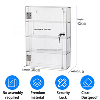 Benutzer definierte klare Acryl vitrine, die klare Acryl vitrine mit Schloss verriegelt