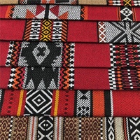Tissu padu rouge et noir, nouveau design, en polyester, pour canapé, madeextile